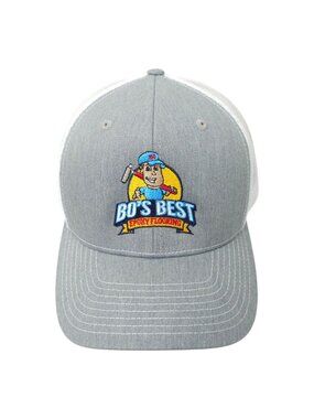 Bos Best Flooring Trucker Cap Snapback Hat Graphic Mesh Workwear Gorpcore Logo